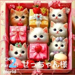 172 ★オーダーページ★ハンカチ　マカロンBOX　ネコちゃん柄7/8のサムネイル