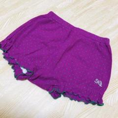 【美品】ハッカベビー 90 紫ドット ショートパンツ