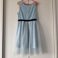 水色刺繍入りワンピース GU 130cm