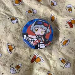 ペルソナQ2 明智吾郎 クロウ ホログラム スクエアバッジ 缶