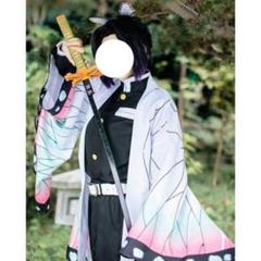 鬼滅の刃 胡蝶 しのぶ 蟲柱 コスプレコスチューム ハロウィン 衣装 7点セット