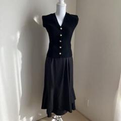 新品未使用⭐︎スナイデル　ウエストデザインマーメイドスカート　サイズMサイズ　黒のサムネイル