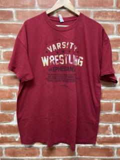 【送料無料】USA古着 VARSITY WRESTLING ロゴプリントTシャツ