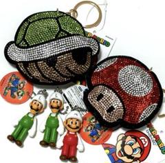 スーパーマリオ/マスコット/キーホルダー/キラキラストーン/マリオ/新品・未使用