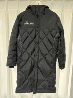 あねこATHLETA ベンチコート 黒 140センチ アスレタ（ATHLETA）（メンズ）サッカー フットサルウェア