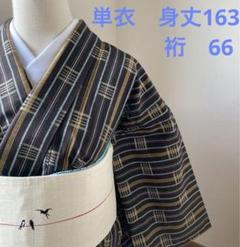 単衣　紬　縦縞模様　美品　トールサイズ ❤️単衣紬小紋 変わり間道 トールサイズ 美品 - メルカリ