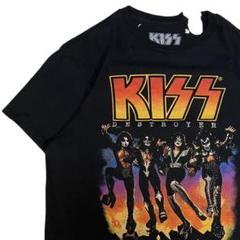 【即発送】KISS ボロTシャツ ヴィンテージ風 M 黒