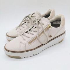 フィットフィット アウトステッチ レザー スニーカー 25cm　480