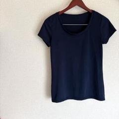 ネイビー 半袖 Tシャツ ラウンドネック 小さめ ランニング シンプル 無地