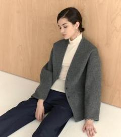 YONFA/ヨンファ】Vネックウールカシミアコート
