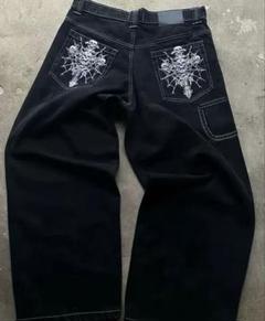 黒バギーデニムスターチーム menes jaded london bigboy似