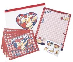 ピカチュウ ダイナー レターセット 便箋 封筒 シール ポーチ ポケモン