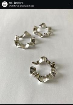 イヤーカフ　シルバー　フープ　地金　ハンドメイド　デザイナー　silver925