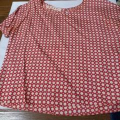 MARNI 赤とクリームのドット 半袖ブラウス
