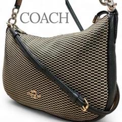 COACH コーチ ショルダーバッグ　2way レガシー　ジャガード　格子柄