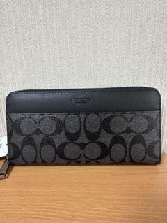 ⭐️新品未使用品✨COACH ブラック ロゴパターン 長財布