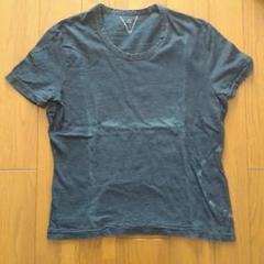 美品◎45R へリンボンジャガードのビッグTシャツ インディゴ