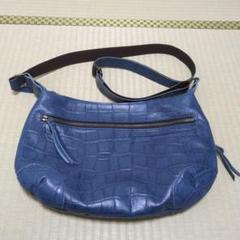 tumugu工房　ツムグ工房　本革　クロコ型押しレザー　ショルダーバッグ
