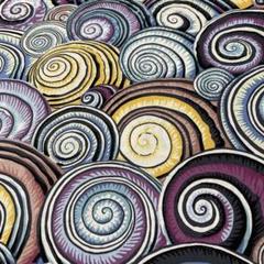 USAコットン生地ケイフファセット⭐️ Spiral Shells⭐️ブルー系