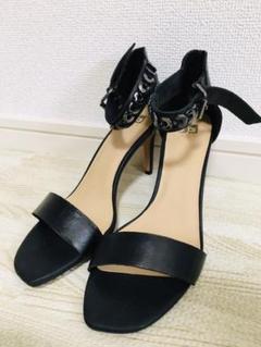 サンダル パンプス 黒 ハイヒール レディース