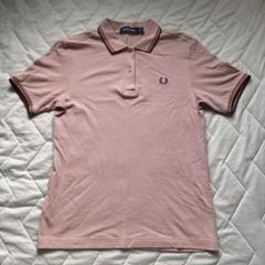 【美品】フレッドペリー ＆パーリーゲイツ ポロシャツ 2点　ピンクブルーMロゴ Pointelle Detail Knitted Polo Shirt(10 X90：PUTTY PINK
