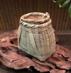 竹製 円筒形骨壺 自然色
