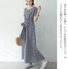 ロングワンピース ネイビー レディース チュニック カジュアルワンピ フリー