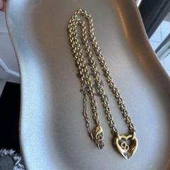 【Vintage Dior】ハートロゴ ネックレスGERMANY刻印ディオール