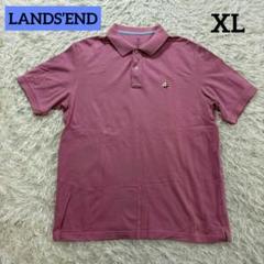 LANDS’END ランズエンド 半袖 刺繍ロゴ ピンク