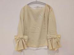 1回使用　Perle Pêche リボンブラウス　Mサイズ　ペルルペッシュ