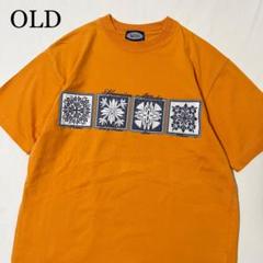 OLD Sunny Boon ハワイ 花 アートTシャツ オレンジ M