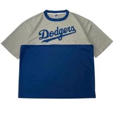 MLBドジャース マジェスティック ゲームシャツ Tシャツ 刺繍ロゴ 2XL
