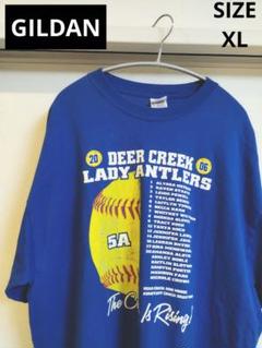 GILDAN/オーバーサイズ/メンズ古着Tシャツ/ブルー/XL /ギルダン/