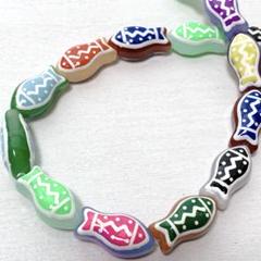 bi051/SALE！アクリルビーズ◇カラフルなお魚さん　1連