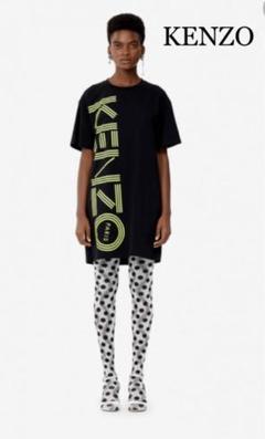 海外最新 KENZO レア 入手困難 美品 Tシャツワンピース ロゴ ネオン ワンピース