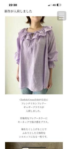 JOURNEE EN ROSE ハグオーワー リネンフレアスリーブブラウス JOURNEE EN ROSE ハグオーワー リネンフレアスリーブブラウス