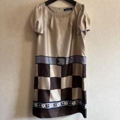 MS GRACY 半袖チェック柄ワンピース