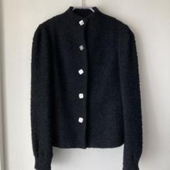 極美品　TOCCA トッカ　ノーカラージャケット　黒　総抜き　フォーマル　フック 極美品 TOCCA トッカ ノーカラージャケット 黒 総抜き