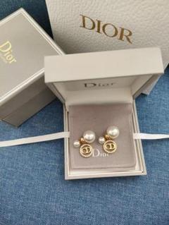 Dior ダイヤモンド CD ロゴ ピアス シルバー 925 美品 レア