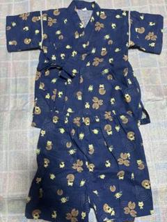 ベビー　甚平 ネイビー 95cm かえる　新品　男の子