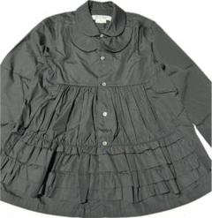 希少 美品 03年製 トリココムデギャルソン 丸襟 総柄 インディア シャツ M tricot COMME des GARCONS 【染】トリココムデギャルソン *ラメ