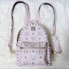 限定正規品　MCM リュック　Mサイズ　水色　保証書あり MCM エムシーエム リュック 水色 - メルカリ