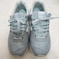 New Balance グレー デニム風スニーカー574 楽天市場】ニューバランス 574 グレー（靴）の通販