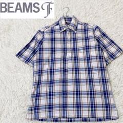 【美品】✨ BEAMS F チェック柄 半袖プルオーバーBDシャツ S