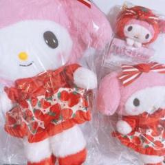 サンリオ いちご新聞 ぬいぐるみ マスコット マイメロディ カードホルダー