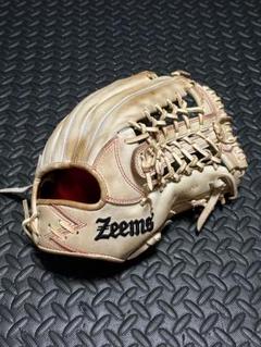 【即戦力　美品】Zeems 日本製 ベージュ 硬式グローブ　ジームス Zeems ジームス 野球 硬式 グラブ グローブ 外野手用(中) 右投げ