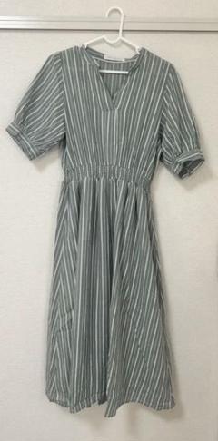 AS KNOW AS　ワンピース　サイズＦ　新品未使用 セール】○フロントボタン付き 胸ギャザーカフタンワンピ―ス