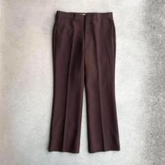 極上◎ヴィンテージ古着 70s ウエスタンフレアスラックス XL 茶色 ブラウン