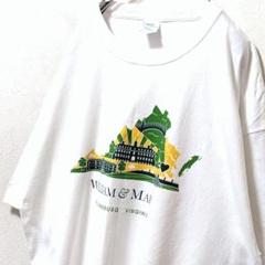 ポート&カンパニー ウィリアム&メアリー ロゴ Tシャツ ホワイト白XL古着