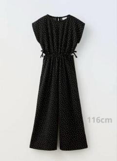 ZARA ドット 黒×白 オールインワン 6y 116cm
